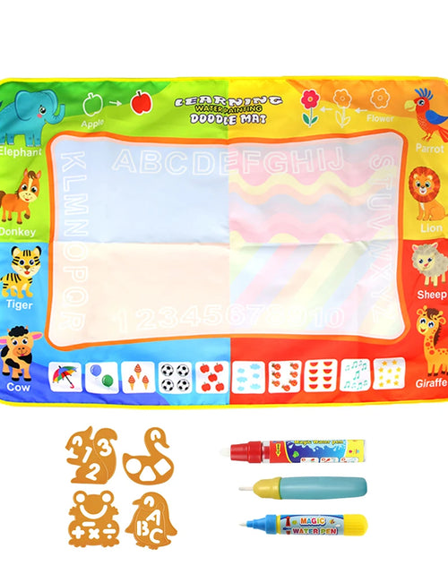 Load image into Gallery viewer, Magic Water Drawing Mat Coloring Doodle Mat with Magic Pens Montessori Toys Painting Board Educational Toys for Kids
