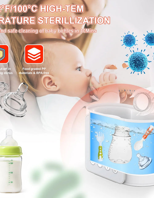 Load image into Gallery viewer, Baby , 9 in 1 Double Bottles Milk Warmer for Baby, Fast Food Heater &amp; Defrost Warmer with Timer, LCD Display, Timer &amp; 24H Temperature Control for Breastmilk &amp; Formula
