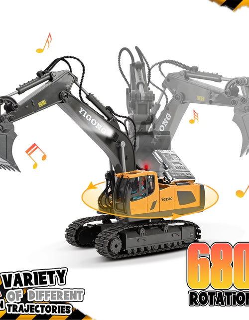 Load image into Gallery viewer, Remote Control Excavator,Rc Excavator Toys,11 Channel Rechargeable Construction Vehicle Toys with Lights Sounds,Gifts for Kids 6-12 Years Old
