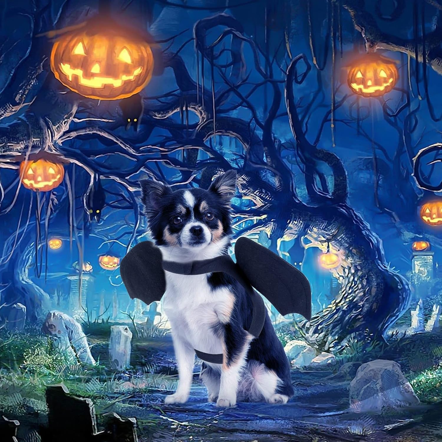 Cat Halloween Costume - Halloween Bat Wings Pet Costumes for Small Dogs Cats Halloween Party Small