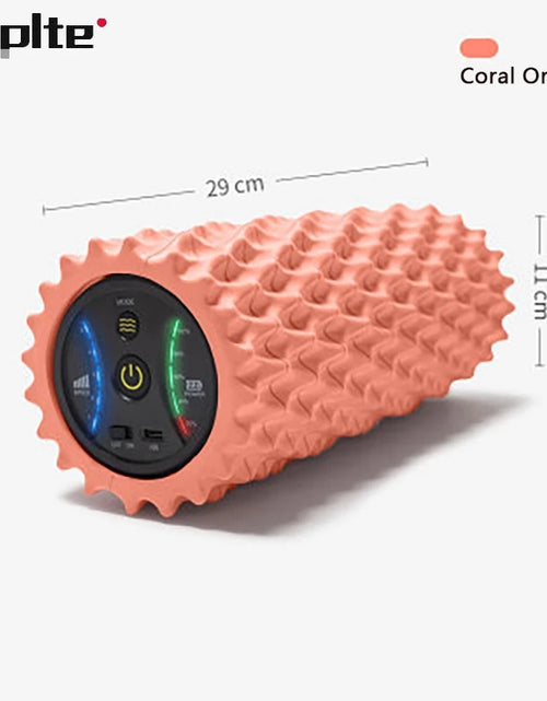 Load image into Gallery viewer, Foam Shaft Electric Foam Roller Yoga Home Gym Vibration Massage 4 Speeds Column Muscle Relax Deep Tissue USB Rechargeable
