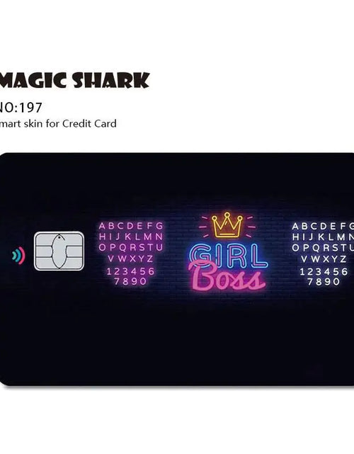 Load image into Gallery viewer, Funny Game Black Card Wing Front Film Skin Sticker Cover for Small Chip Bus Card Credit Card Waterproof Matte
