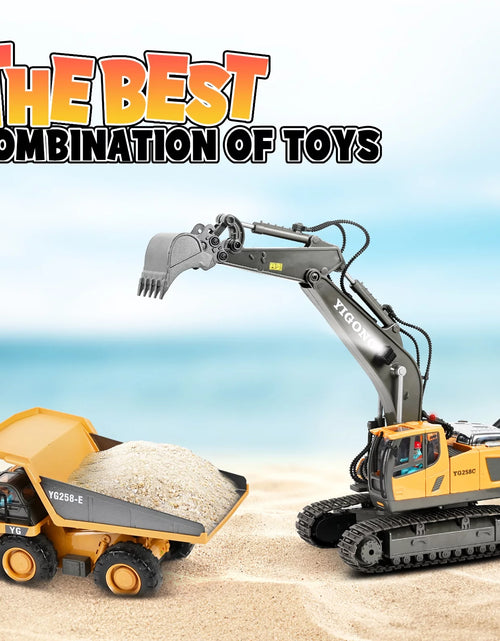 Load image into Gallery viewer, Remote Control Excavator,Rc Excavator Toys,11 Channel Rechargeable Construction Vehicle Toys with Lights Sounds,Gifts for Kids 6-12 Years Old
