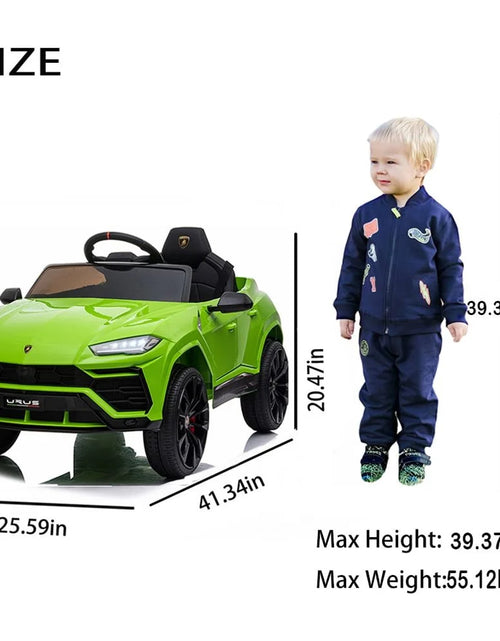 Load image into Gallery viewer, Lamborghini Urus 12V Electric Powered Ride on Car Toys for Girls Boys, White Kids Electric Vehicles Ride on Toys with Remote Control, Foot Pedal, MP3 Player and LED Headlights, CL61
