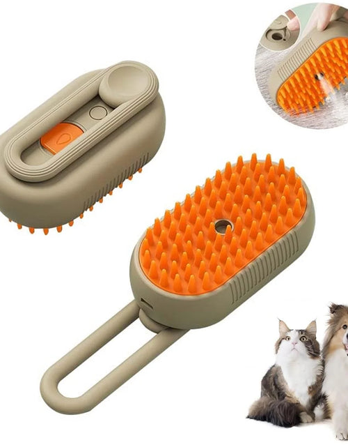 Load image into Gallery viewer, Cat Steam Brush, 3 in 1 Self Cleaning Cat Steamy Pet Brush Steamer Brush for Massage for Removing Tangled and Loosse Hair (Light Green)
