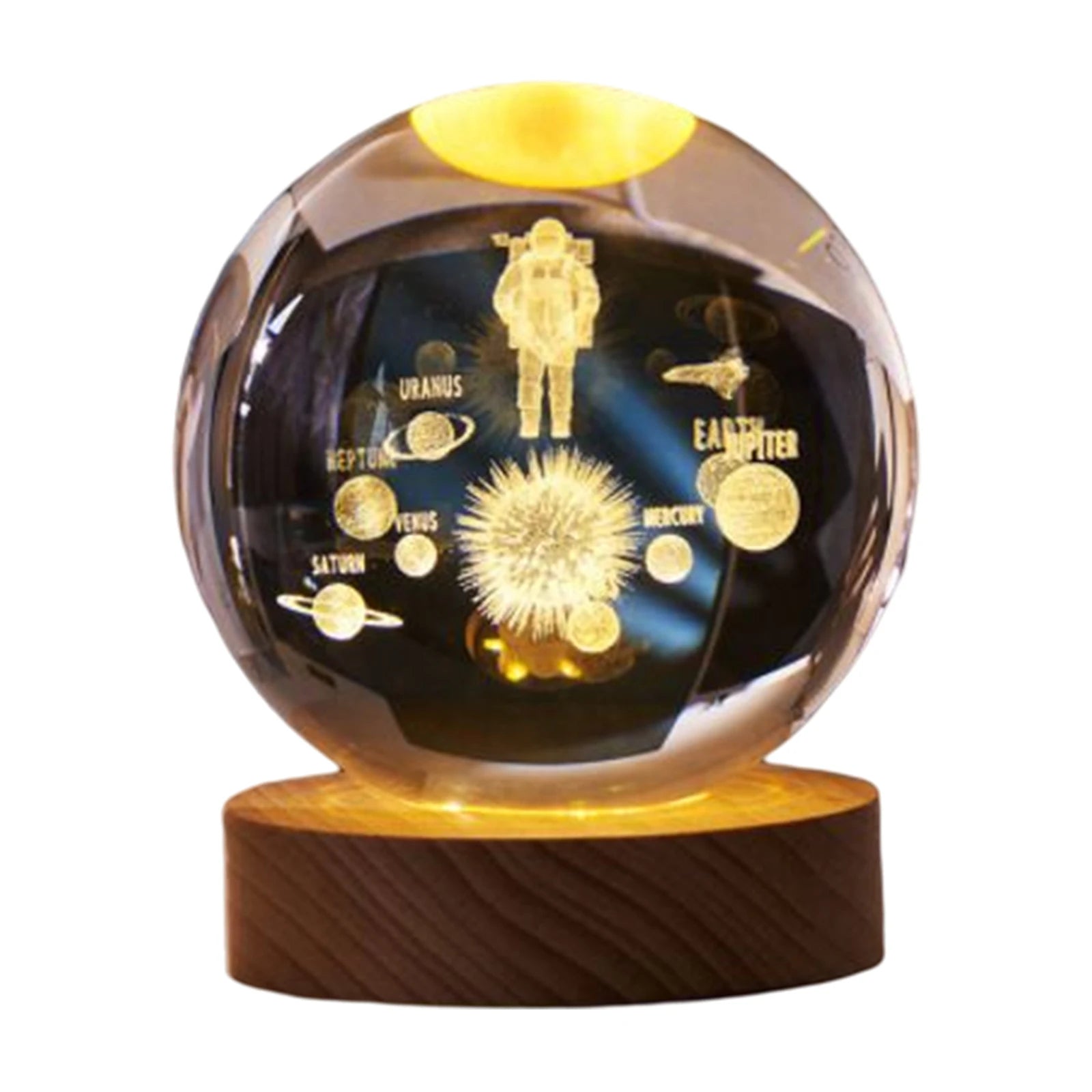 Astronomy Crystal Lights Glowing Planetary Galaxy Astronaut Ball Night Lights Bedside Light Ramadan Decoration Mood Light